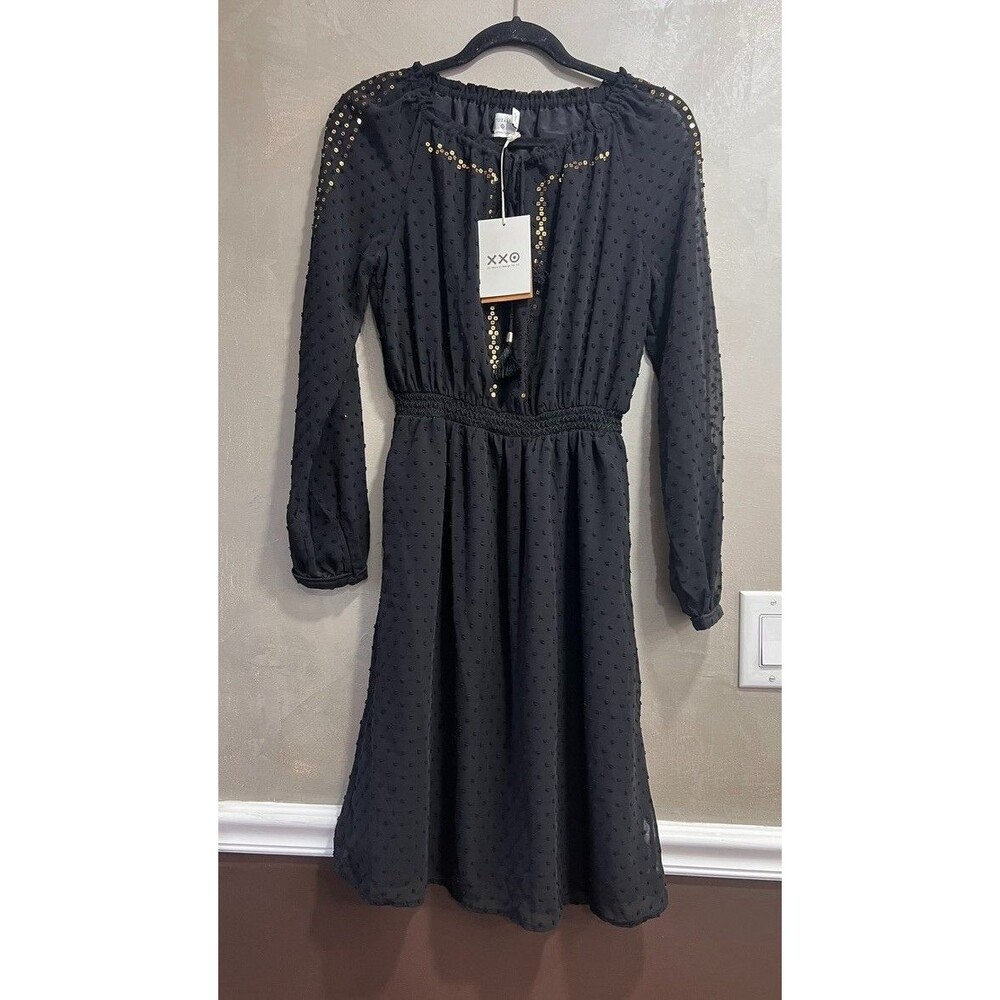 Altuzarra x Target Black Embellished French Dot Sequin Trim Cocktail Dress XS